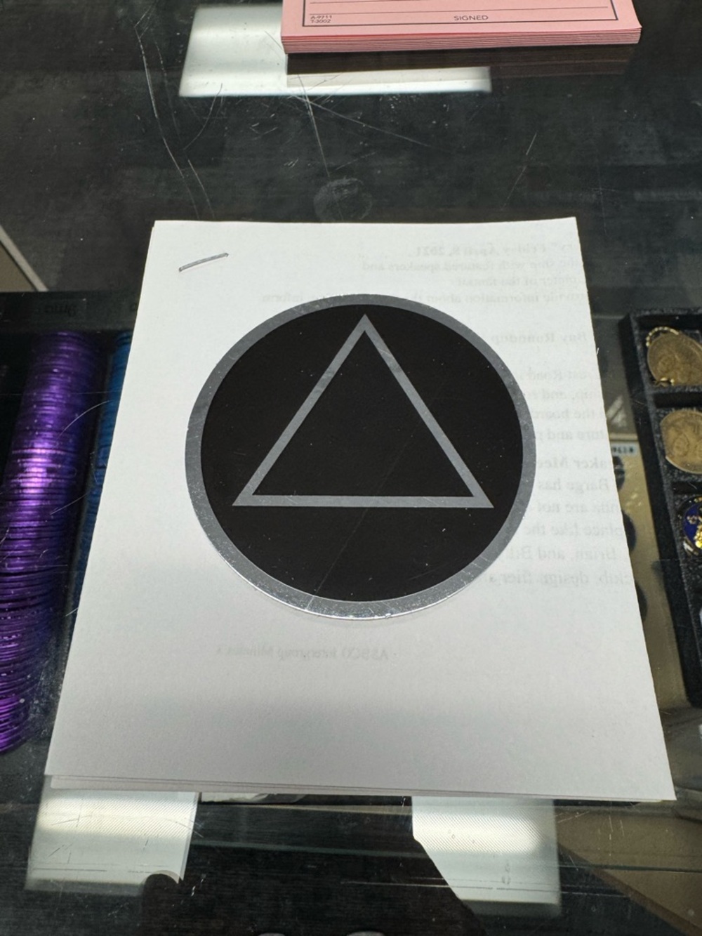 Round Triangle Logo Decal Sticker - multiple colors - Picture 3 of 8